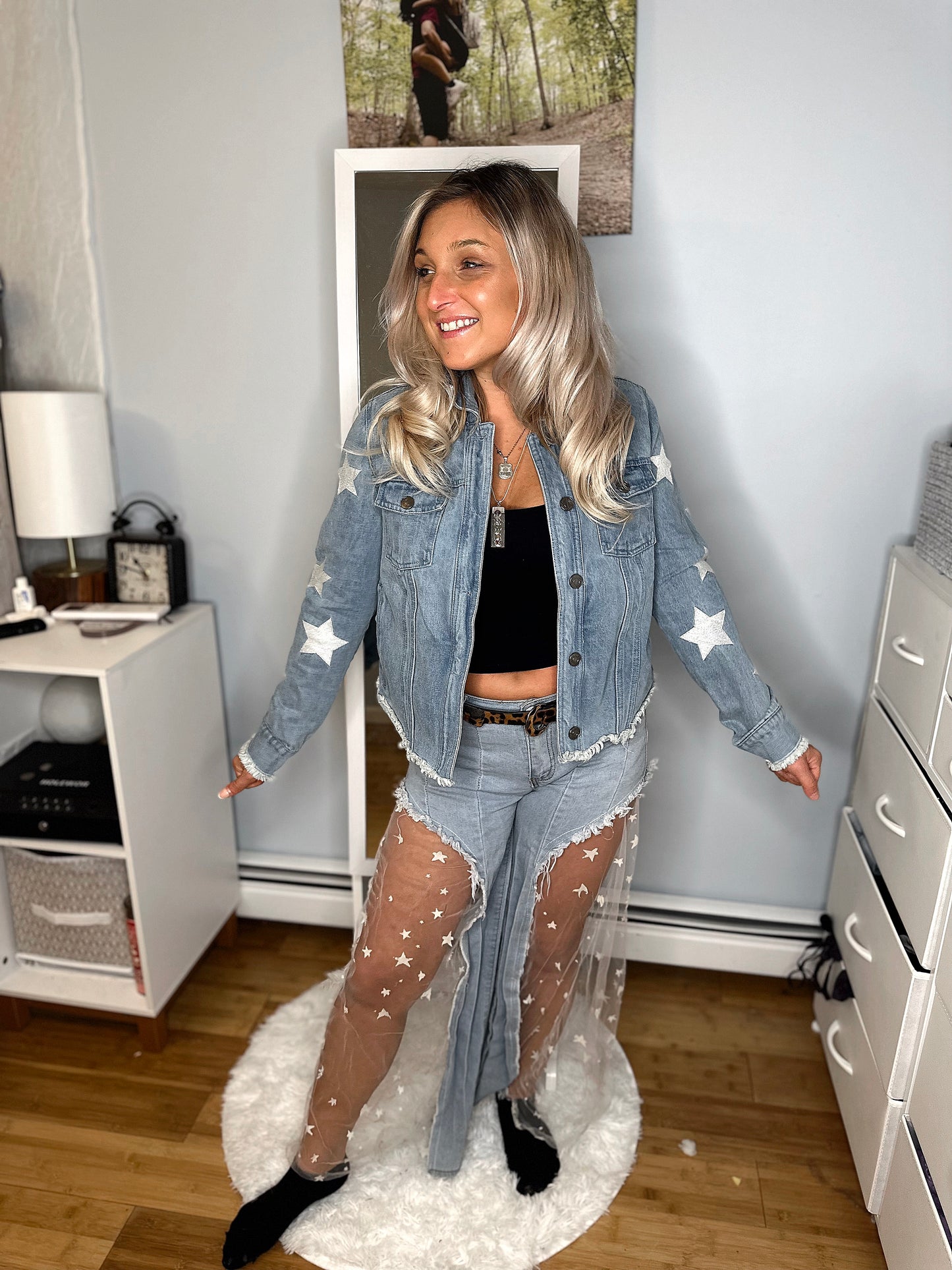 DO MORE OF WHAT MAKES YOU HAPPY Denim Jacket