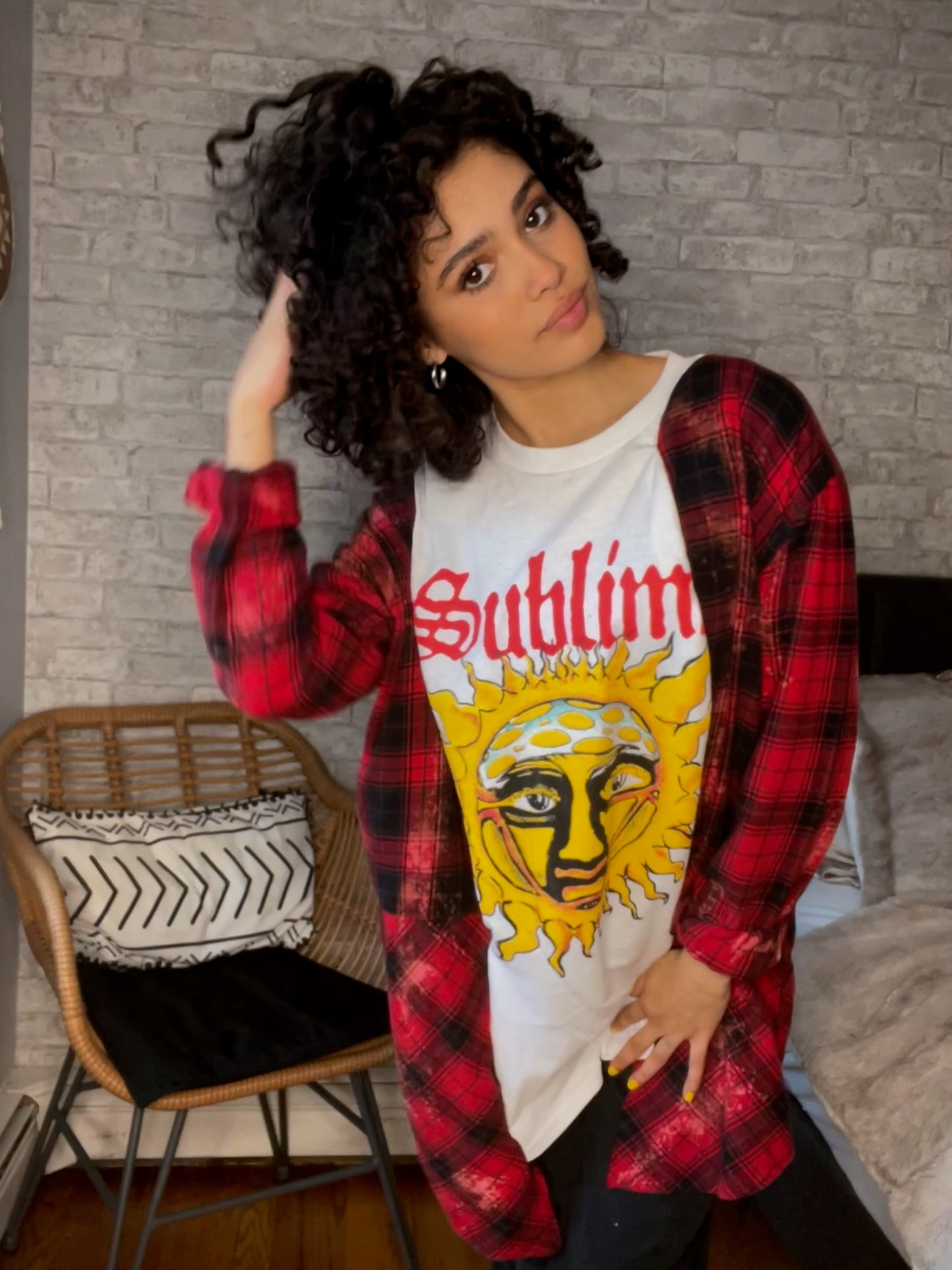 SUBLIME BAND TEE FLANNEL