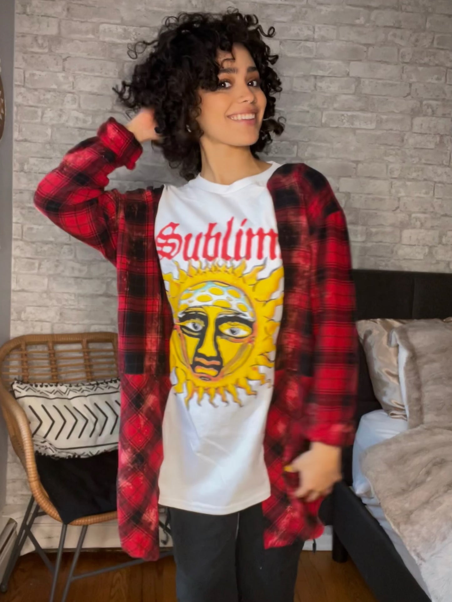 SUBLIME BAND TEE FLANNEL