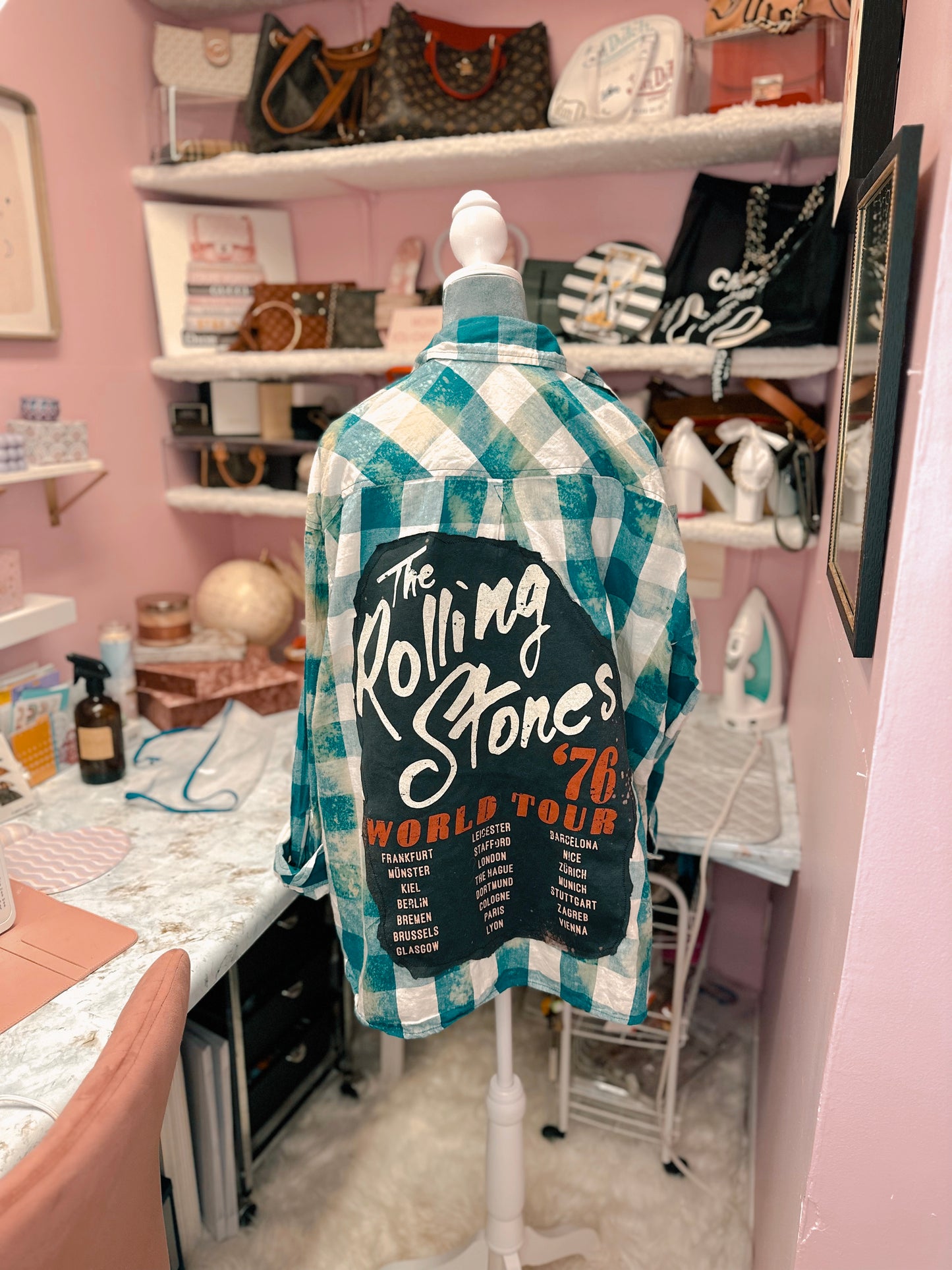 Vintage Rolling Stones flannel