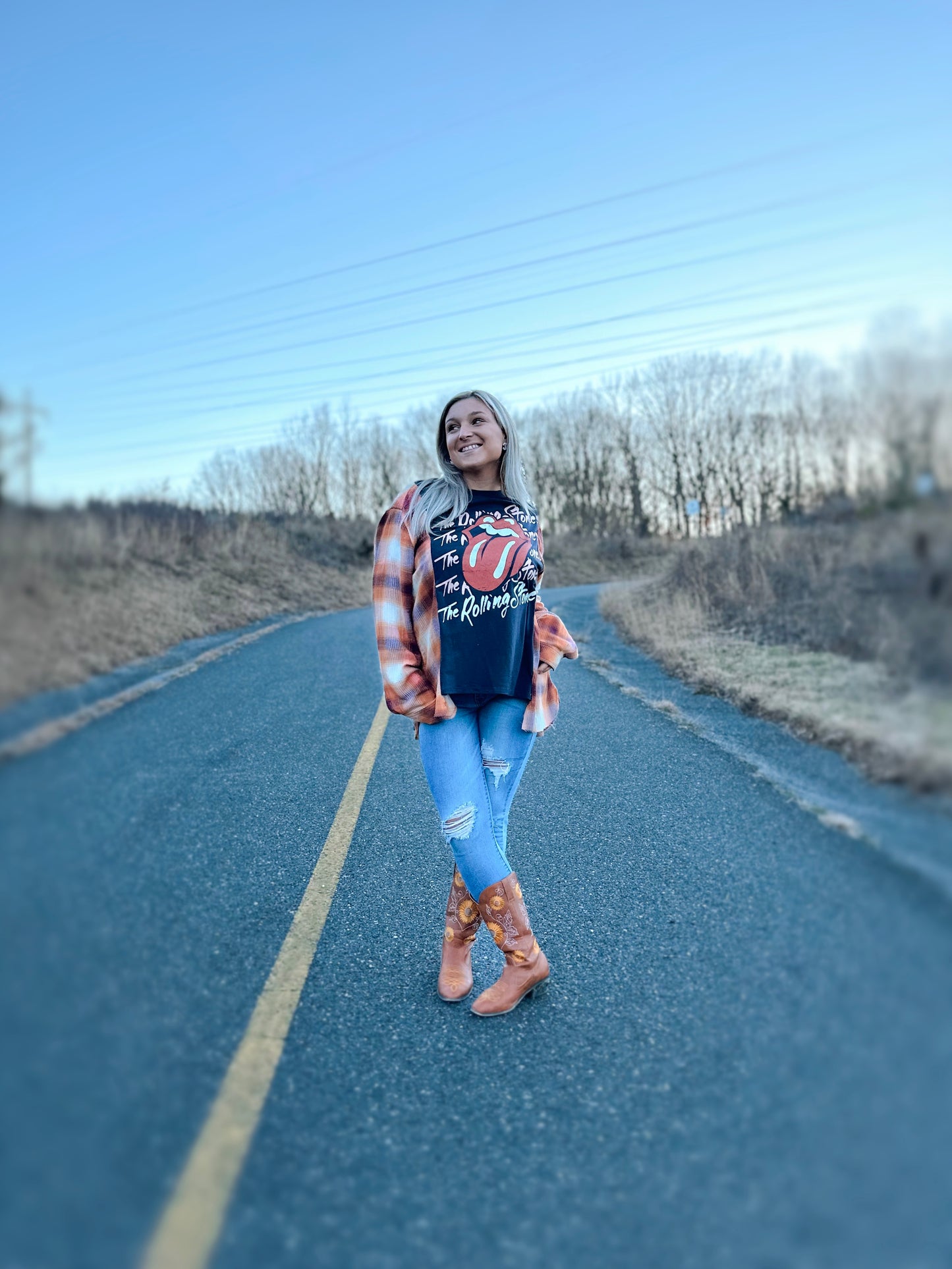 ROLLING STONES CONCERT FLANNEL TEE