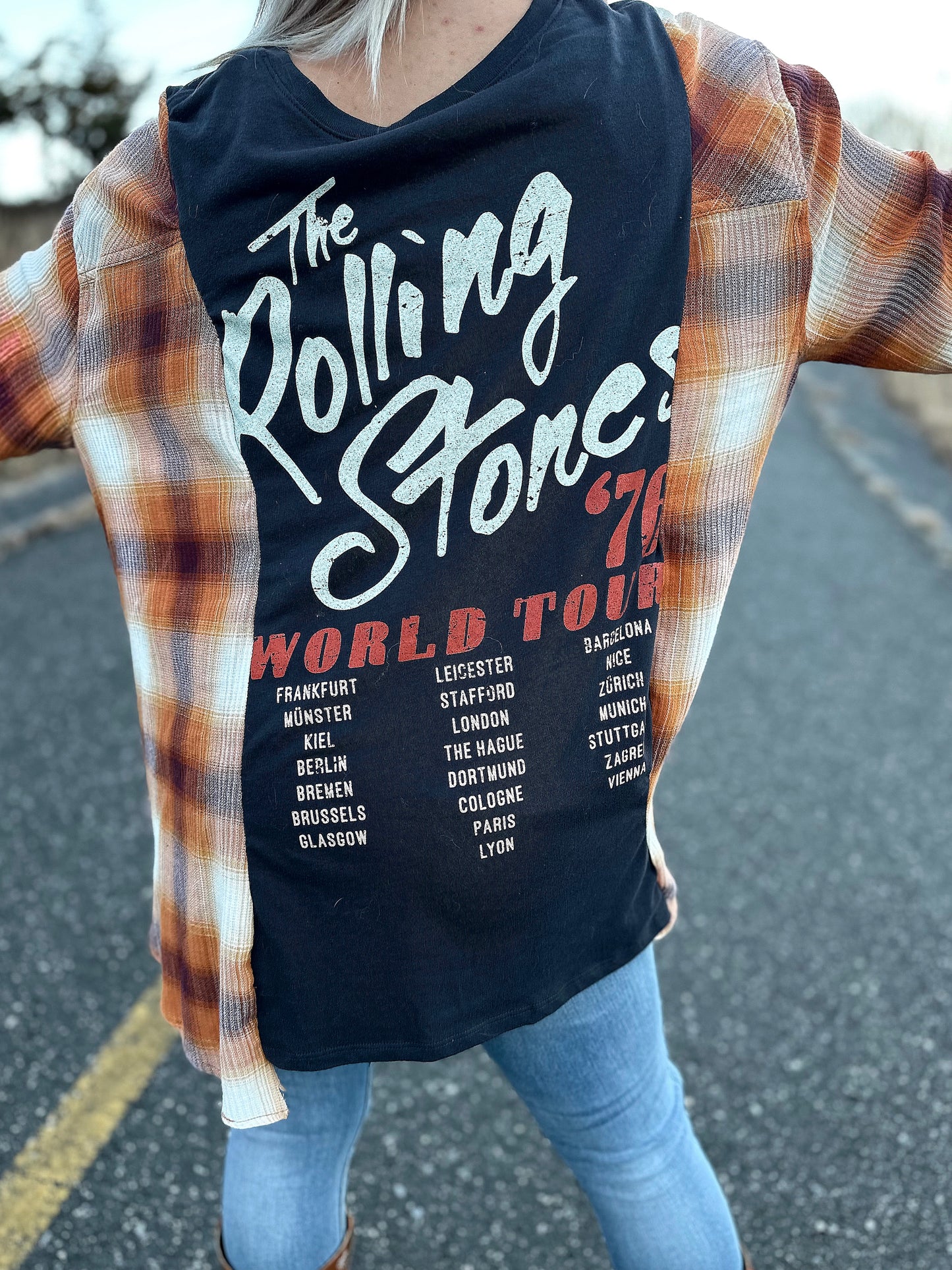 ROLLING STONES CONCERT FLANNEL TEE