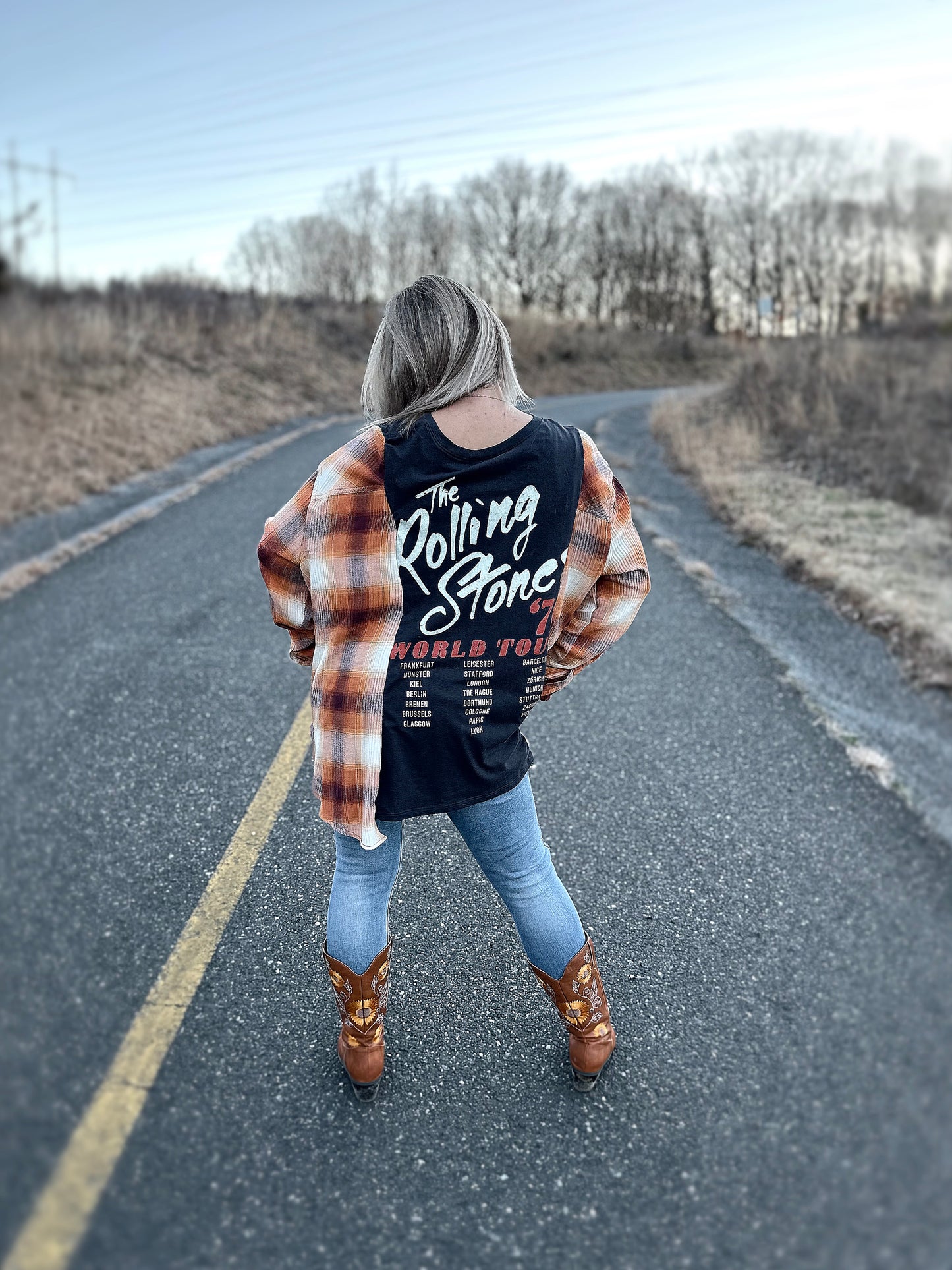 ROLLING STONES CONCERT FLANNEL TEE