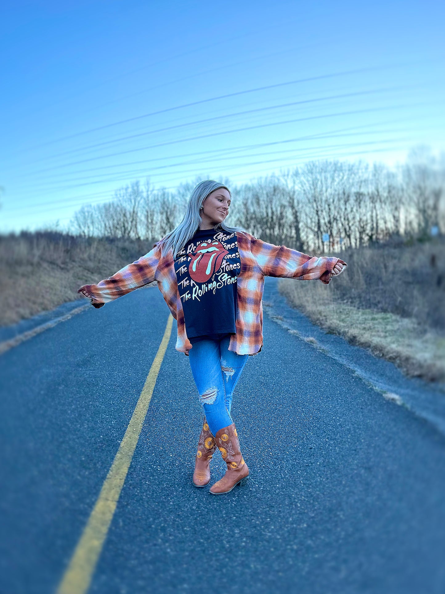 ROLLING STONES CONCERT FLANNEL TEE